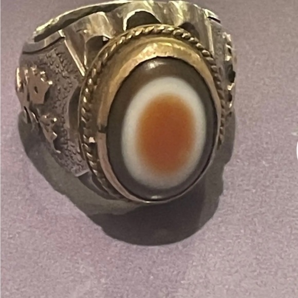 Impressive Large Vintage Bullseye Sterling Silver Statement Ring - Picture 2 of 10